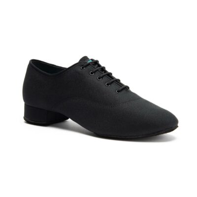 The Contra men's ballroom dance shoe in black Lycra