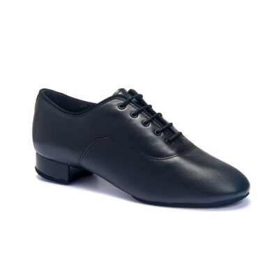 The Contra is the top men's ballroom dance shoe shown here in black leather.- Black Leather - 1"