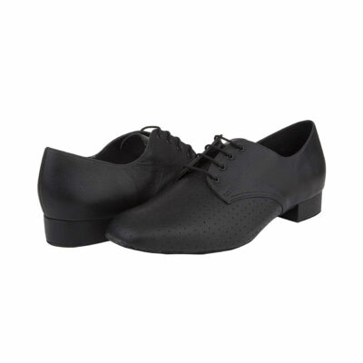 The men's dance shoe Davis by Freed of London in Black leather Black Leather