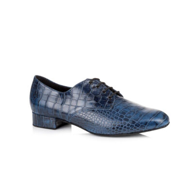 Kelly men's dance shoe in blue croc leather.