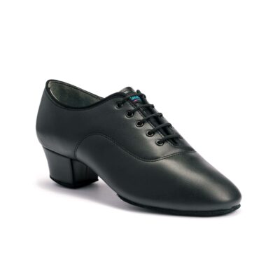 The Rumba is the most popular men's latin dance shoe shown here in black leather and the 1.5" heel, usually used for Latin dancing.