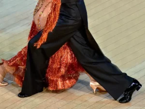 The Contra Pro worn by a top ballroom champion in competition.