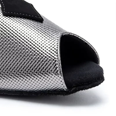 The Jenny from International Dance Shoes features a low heel and a small toe opening.