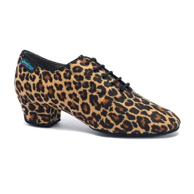 Heather-Split practice dance shoe in Leopard