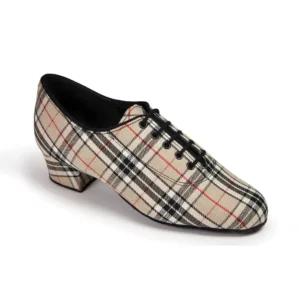 Heather-Split Practice Shoe in Beige Check