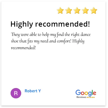 They were able to help my find the right dance shoe that fits my need and comfort! Highly recommended!