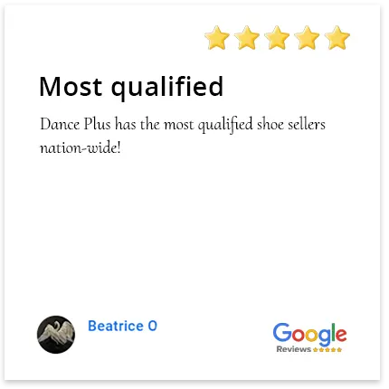 Dance Plus has the most qualified shoe sellers nation-wide!